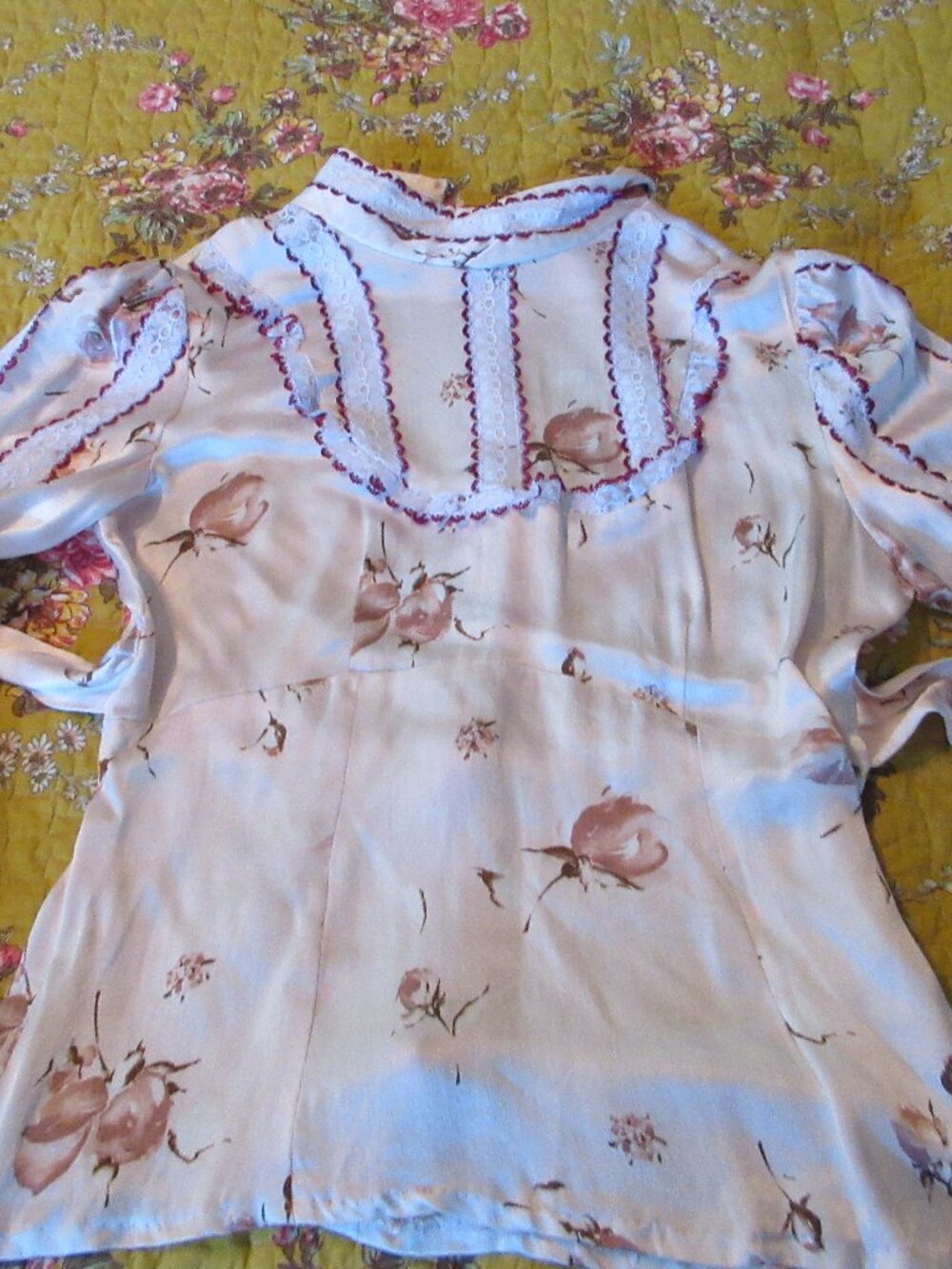 Incredibly detailed Victorian repro Blouse about a size 12 Custom made